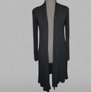 Prospect Blvd Lightweight Gray Flyaway Cardigan Womens SMALL Made USA Academia